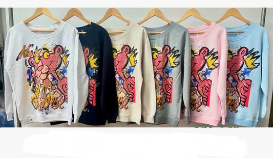 Panther Graphic Glitter Sweatshirt