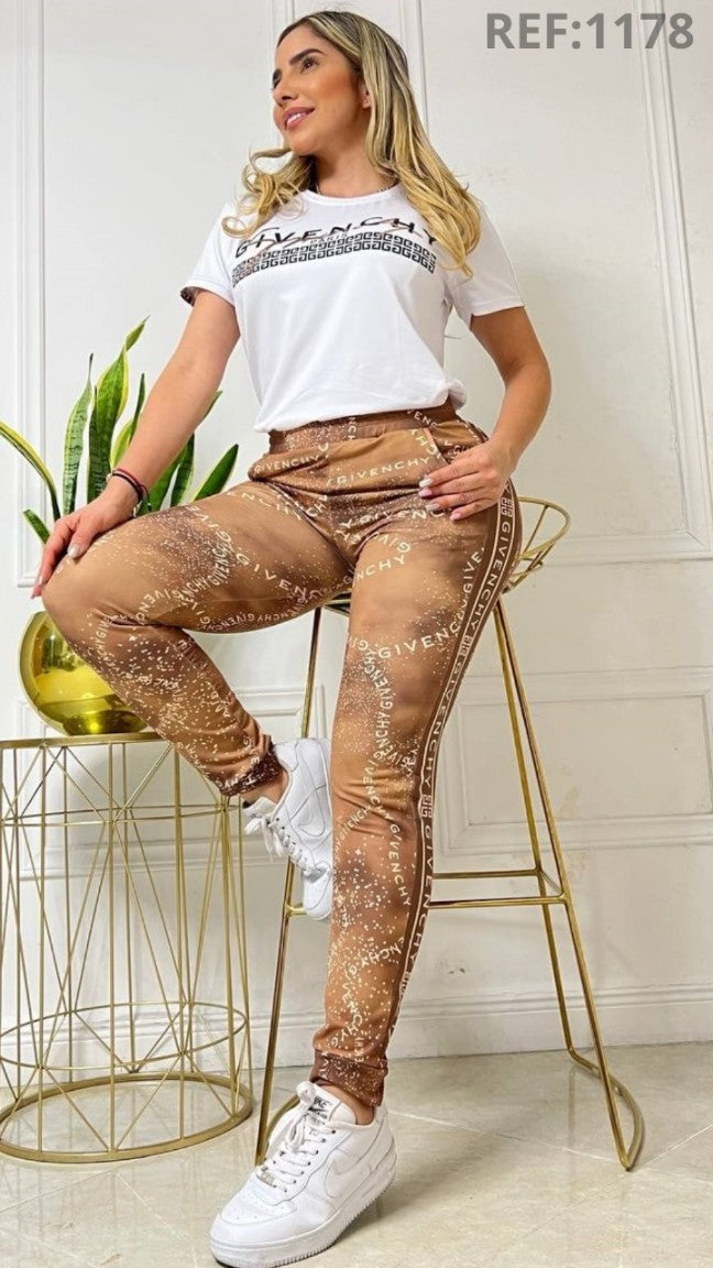 Women’s Tie-Dye Jogger Set – T-Shirt & Pants