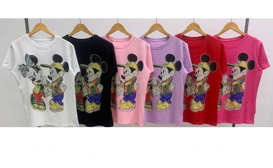 T-shirt Urban Couple Glitter Print – Unisex Casual Top