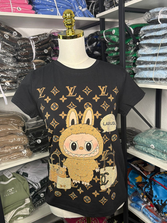 Women’s T-Shirt – Labubu Rhinestone Design