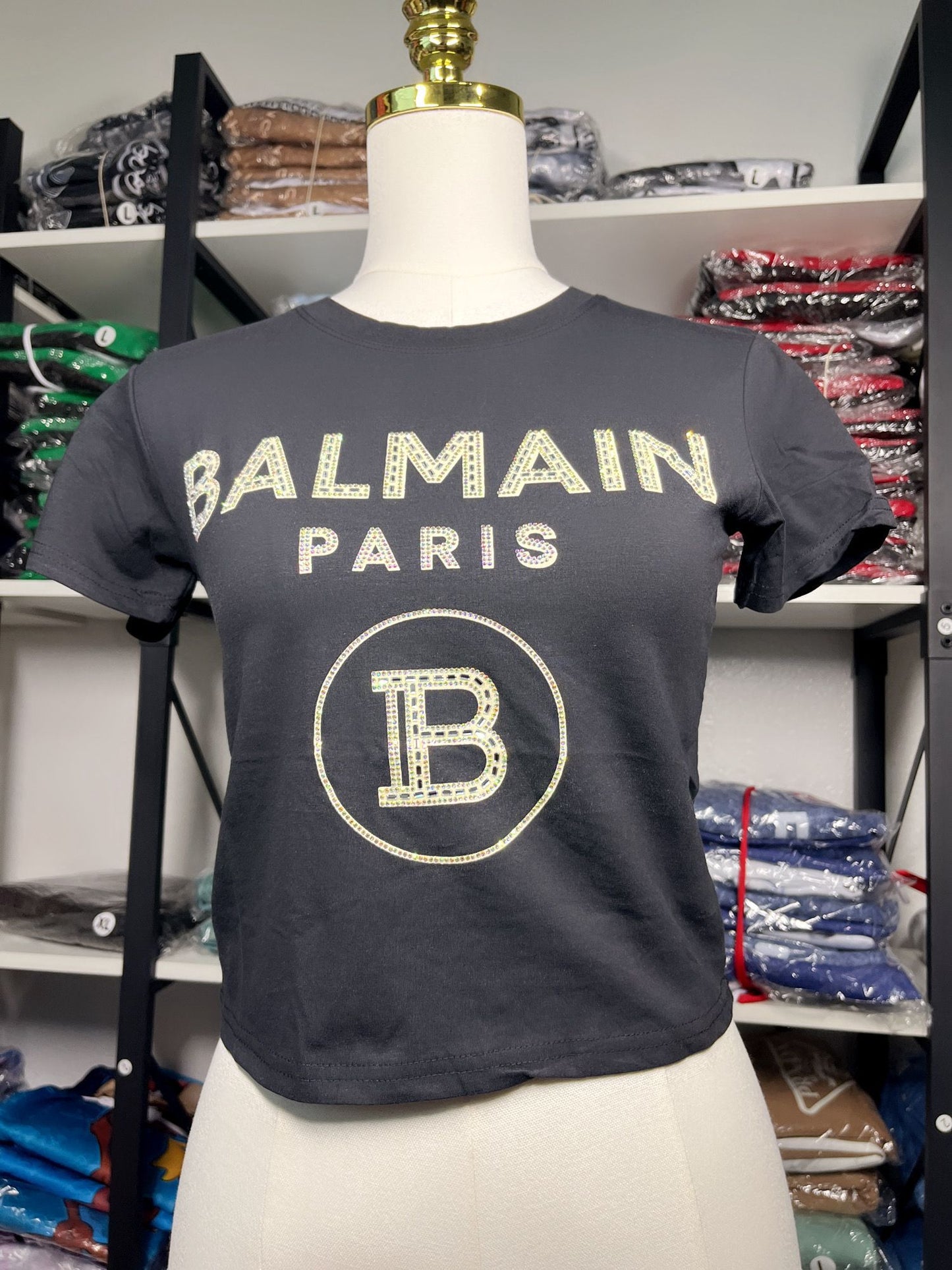 Women’s Fitted T-Shirt – Embellished Logo Design