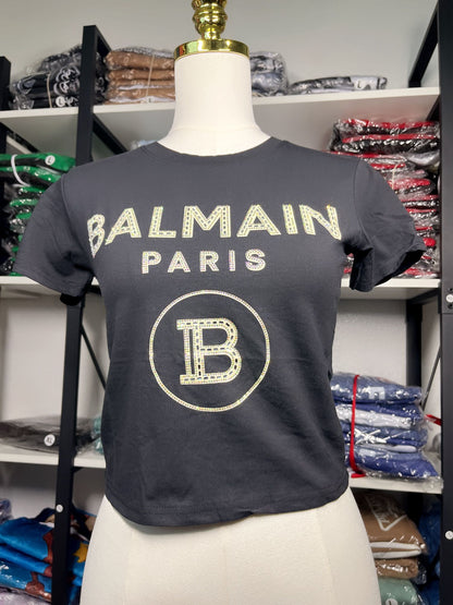 Women’s Fitted T-Shirt – Embellished Logo Design