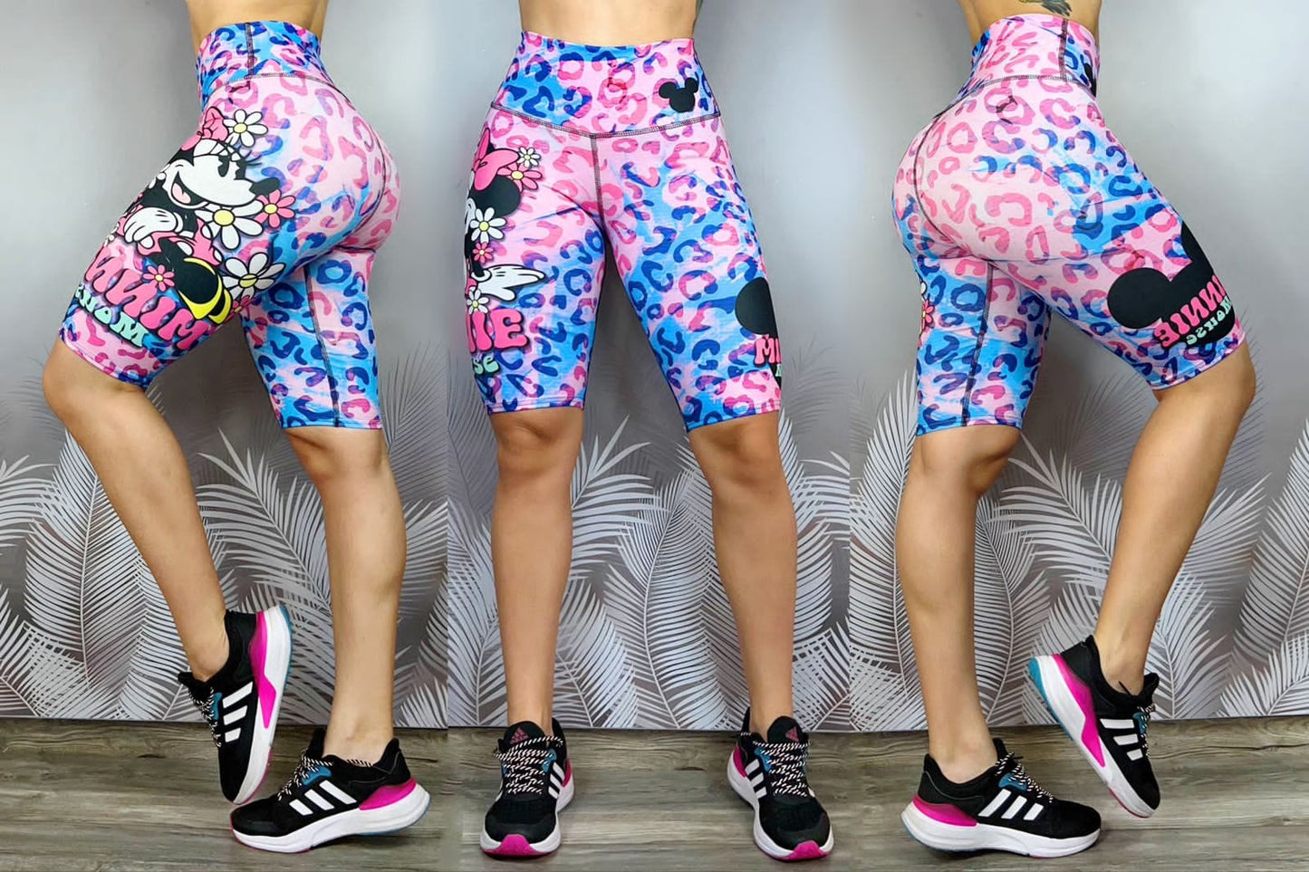 Women’s Printed Biker Leggings – High Waist Fit
