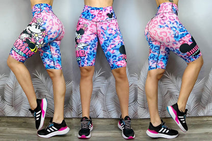 Women’s Printed Biker Leggings – High Waist Fit