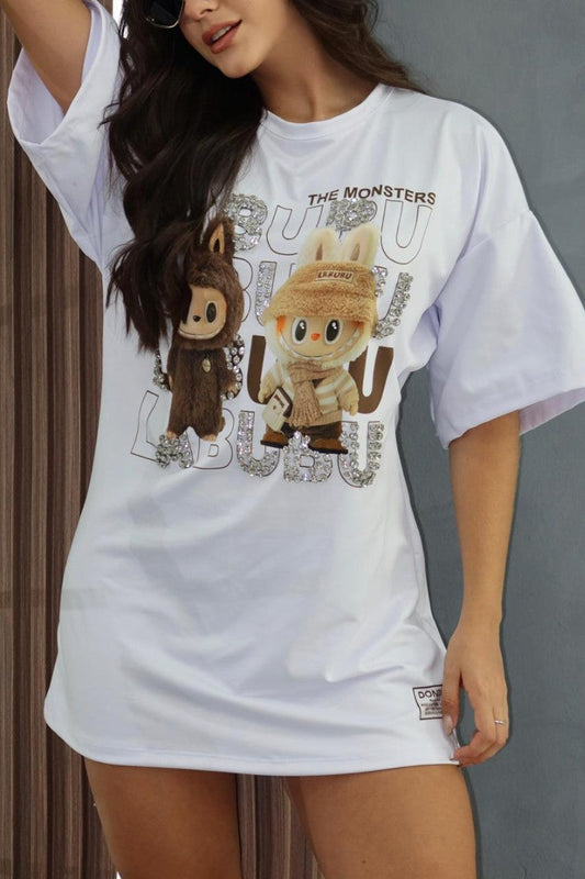 Cozy Cartoon Oversized Tee