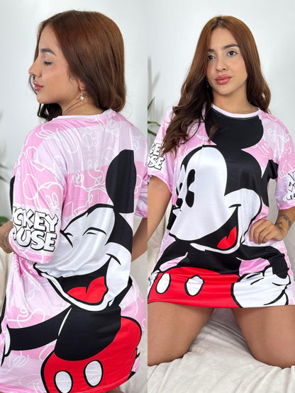 Women’s Pajama Tunic – Printed Loose Fit