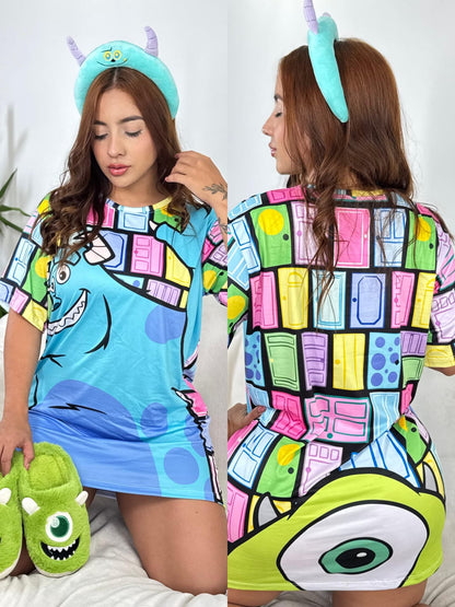 Women’s Pajama Tunic – Printed Loose Fit
